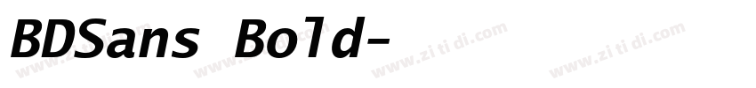 BDSans Bold字体转换